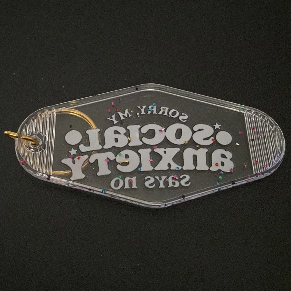 Social Anxiety Motel Keychain